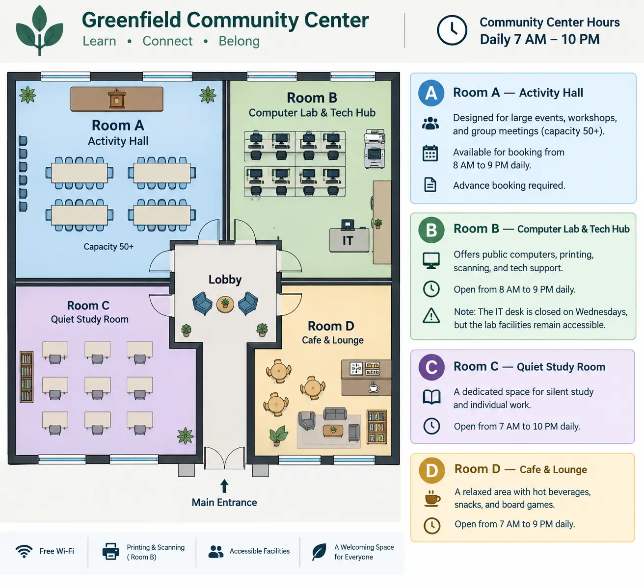 Community Center Layout & Programs
